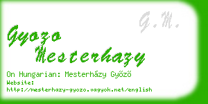gyozo mesterhazy business card